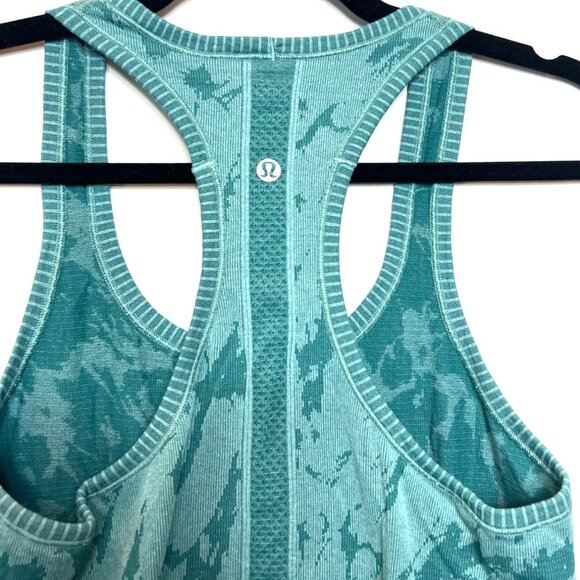 Lululemon Swiftly Tech Racerback Tank Heathered Forage Teal Size 6 Lightweight - Picture 6 of 7